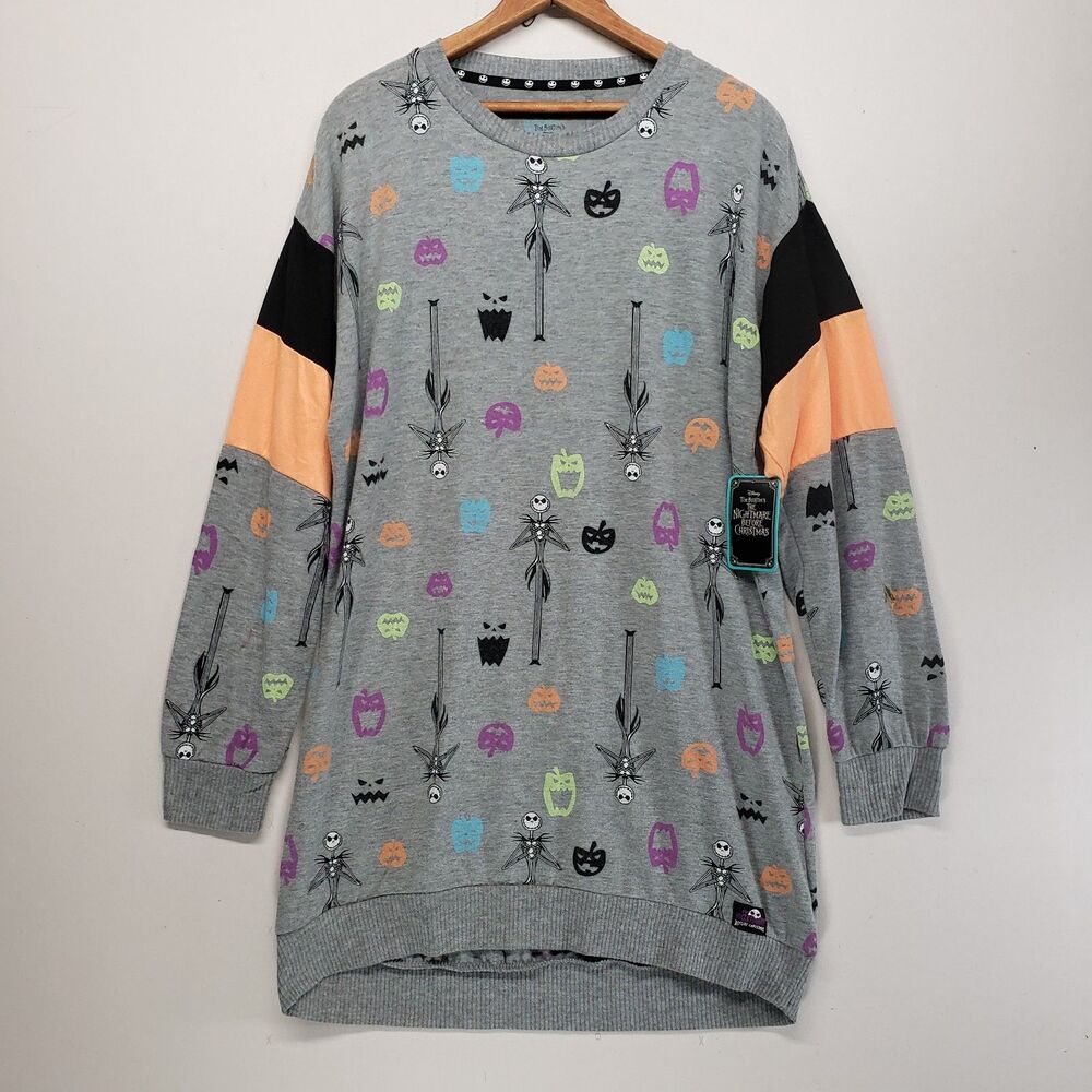 Nightmare Before Christmas Sleep Shirt Large NWT Jack Skellington Disney